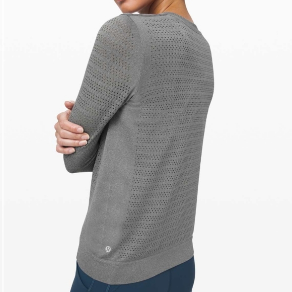 Lululemon Breeze By Long Sleeve *Squad Slate / White size 2 - Picture 5 of 9